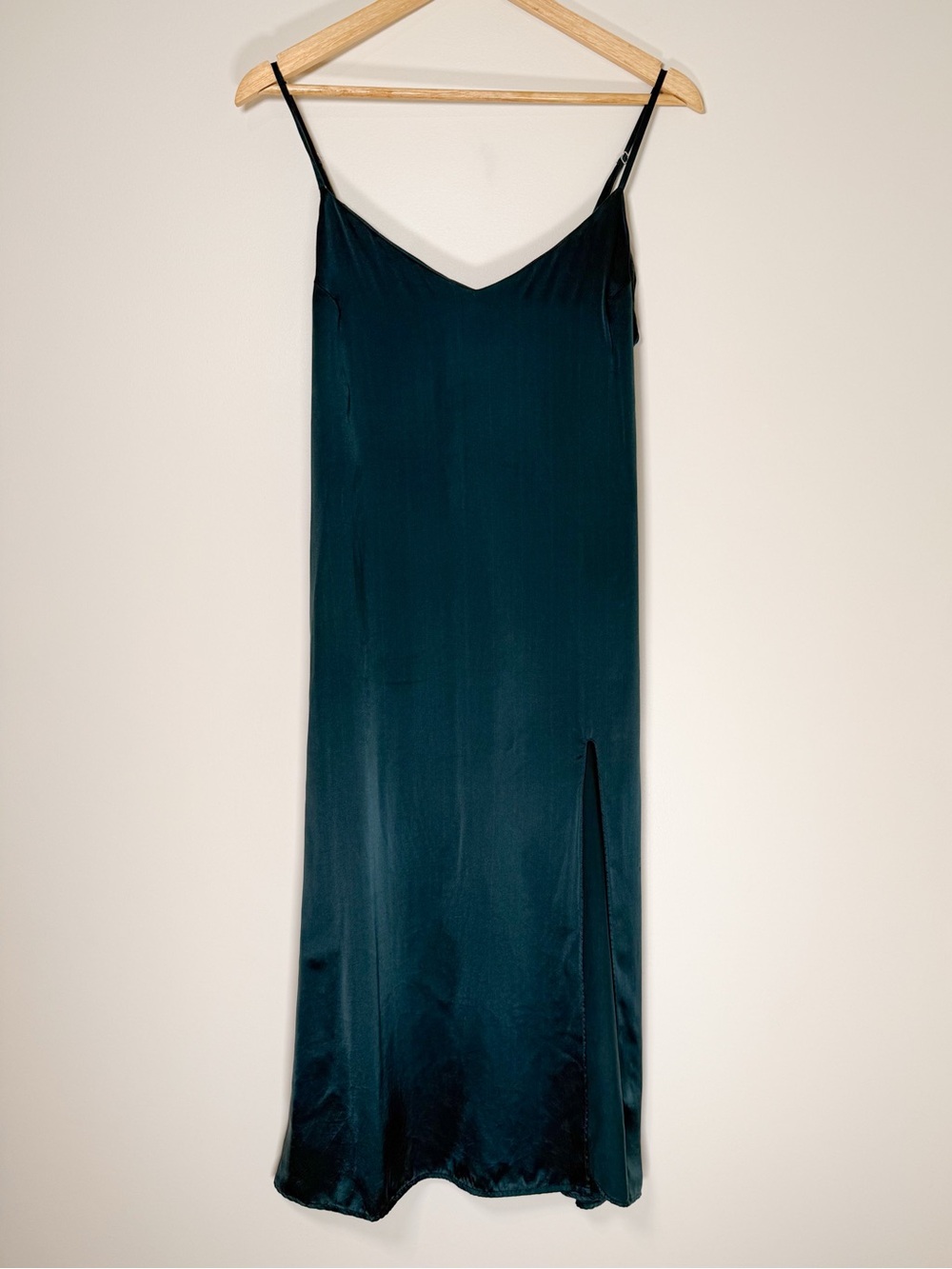 Reformation Teal Slip Dress - Picture 7 of 11